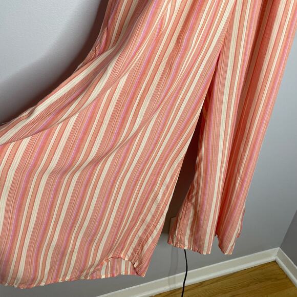 Anthropologie Visayas Stripe Wide Leg Cropped Jumpsuit Women's XS Casual - Picture 8 of 13